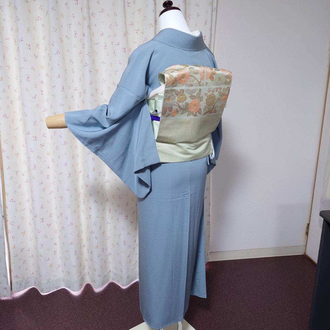 正絹　作家　紋付き　色無地　フルセット　フォーマル　フ7-11