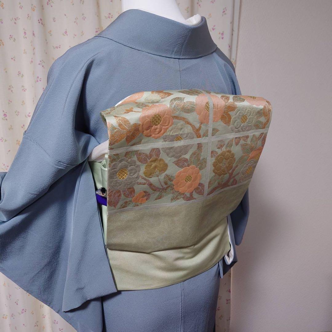 正絹　作家　紋付き　色無地　フルセット　フォーマル　フ7-11