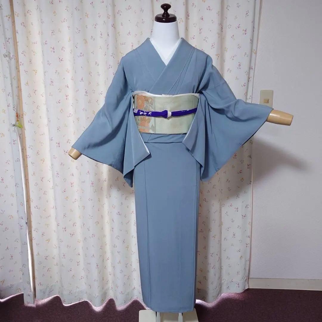 正絹　作家　紋付き　色無地　フルセット　フォーマル　フ7-11