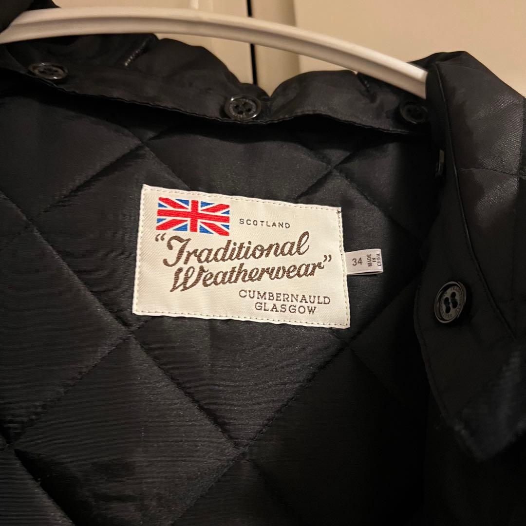 Traditional Weatherwear ブラック キルティングコート
