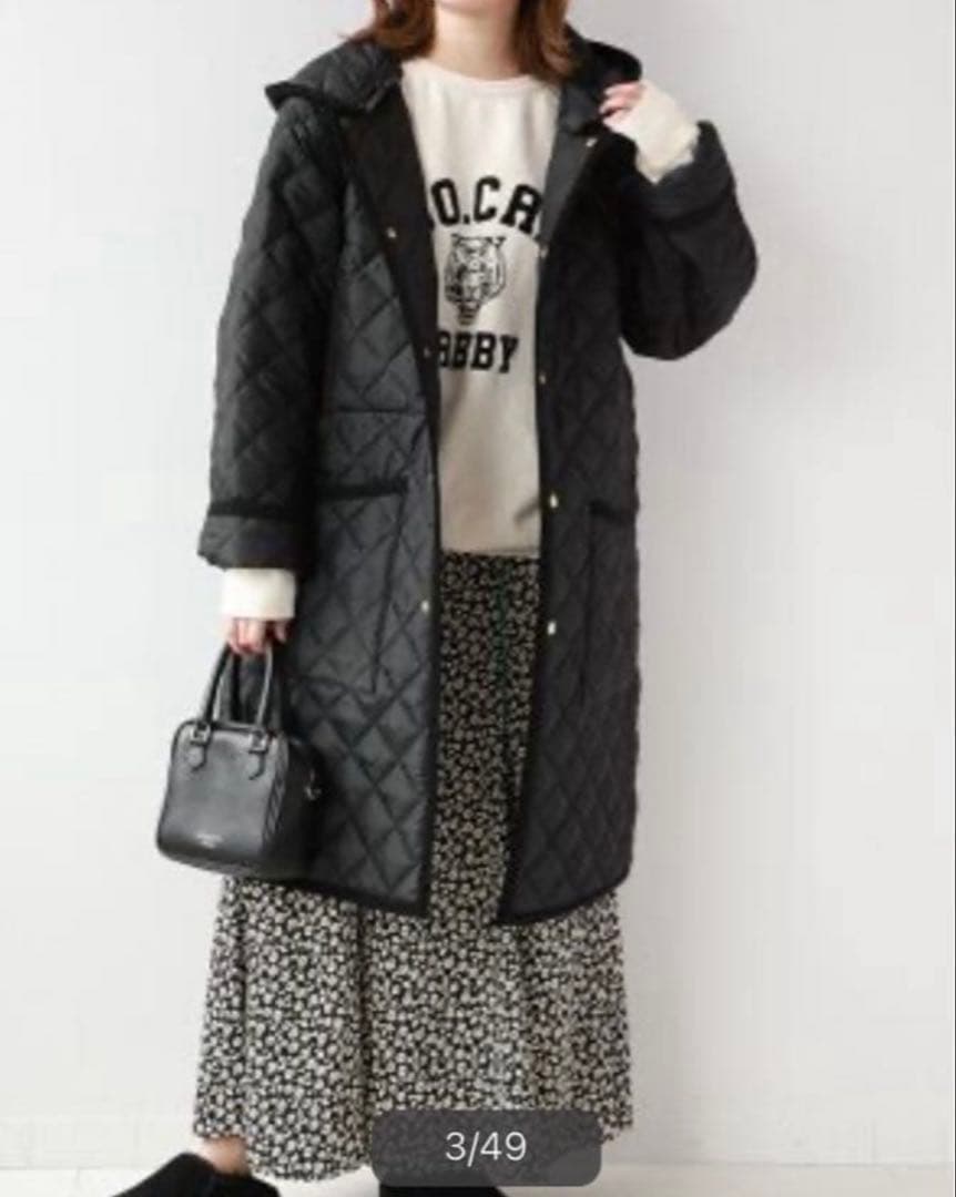 Traditional Weatherwear ブラック キルティングコート