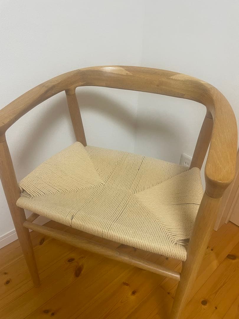 無印良品　オーク材ペーパーコードチェア