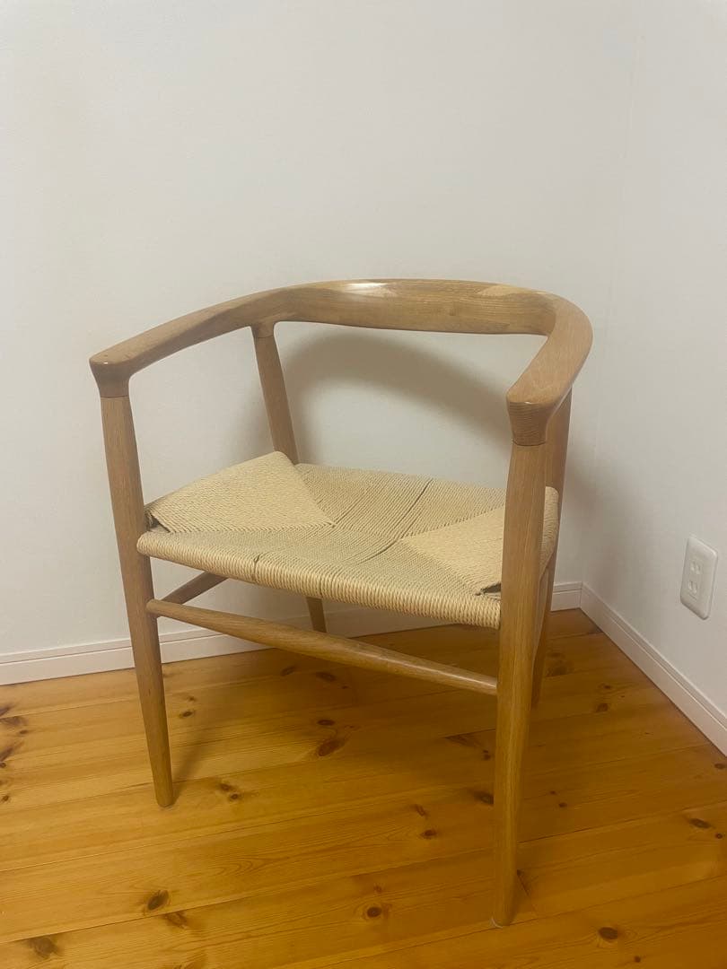 無印良品　オーク材ペーパーコードチェア