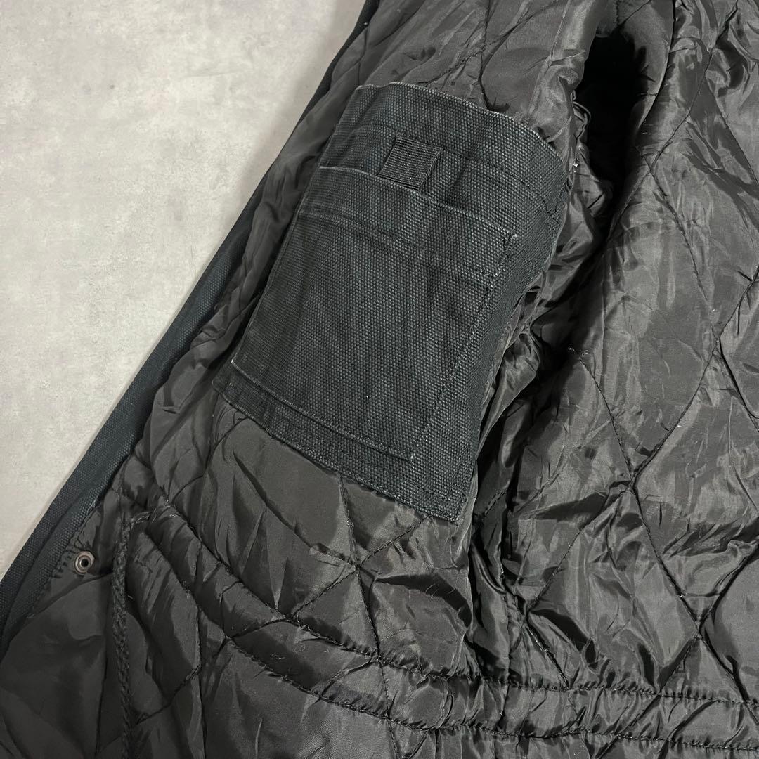 SUPER TUFF ダック生地ワークジャケット Lキルティング襟コーデュロイ