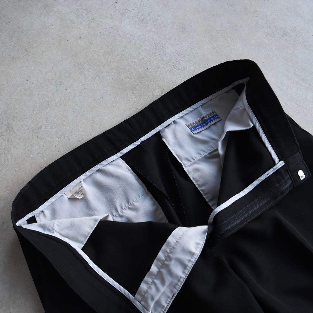 90s リーバイスアクションスラックス ブラック黒 USA W36L32 OVY