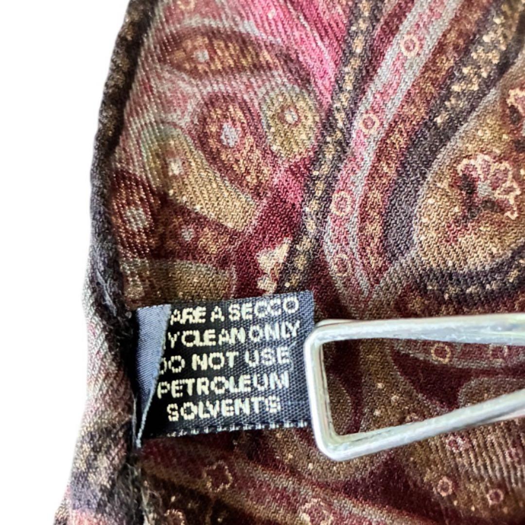 極美品✨エトロ ストールペイズリーボルドーイタリア製ウールシルクレディース大判