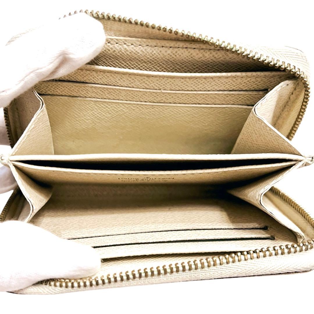 ルイヴィトン ケース ジッピーパース アズール 白 N63069