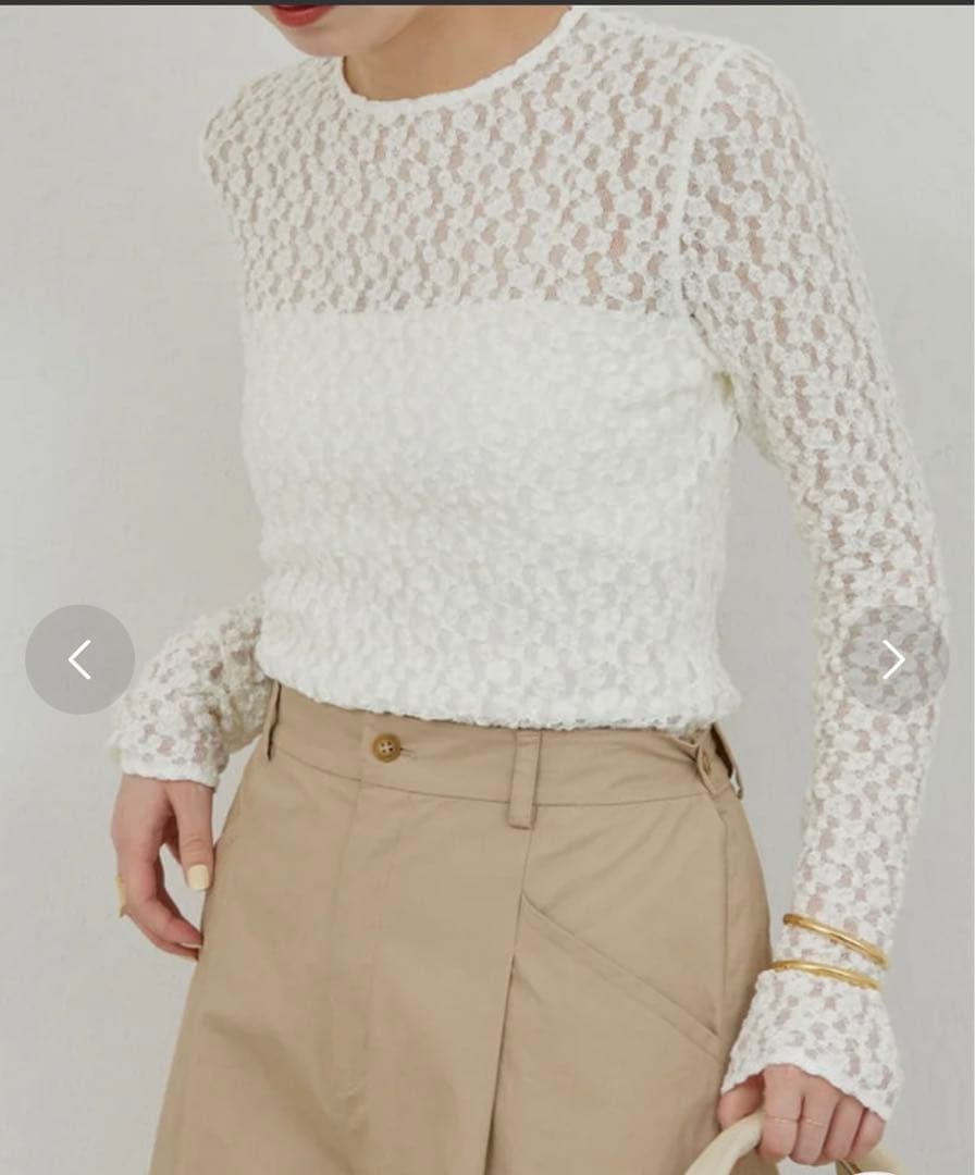 【美品】ガリャルダガランテLa nature lingeレースカットソー