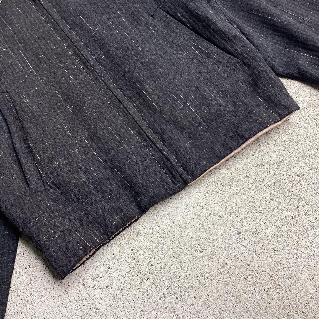 Kids 50s U.S.VINTAGE レーヨンギャバジンJKT 黒 カスリ