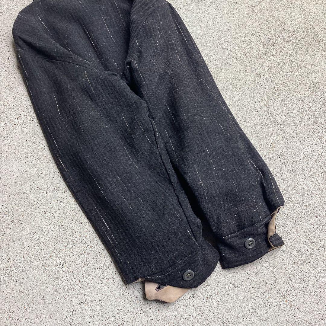 Kids 50s U.S.VINTAGE レーヨンギャバジンJKT 黒 カスリ