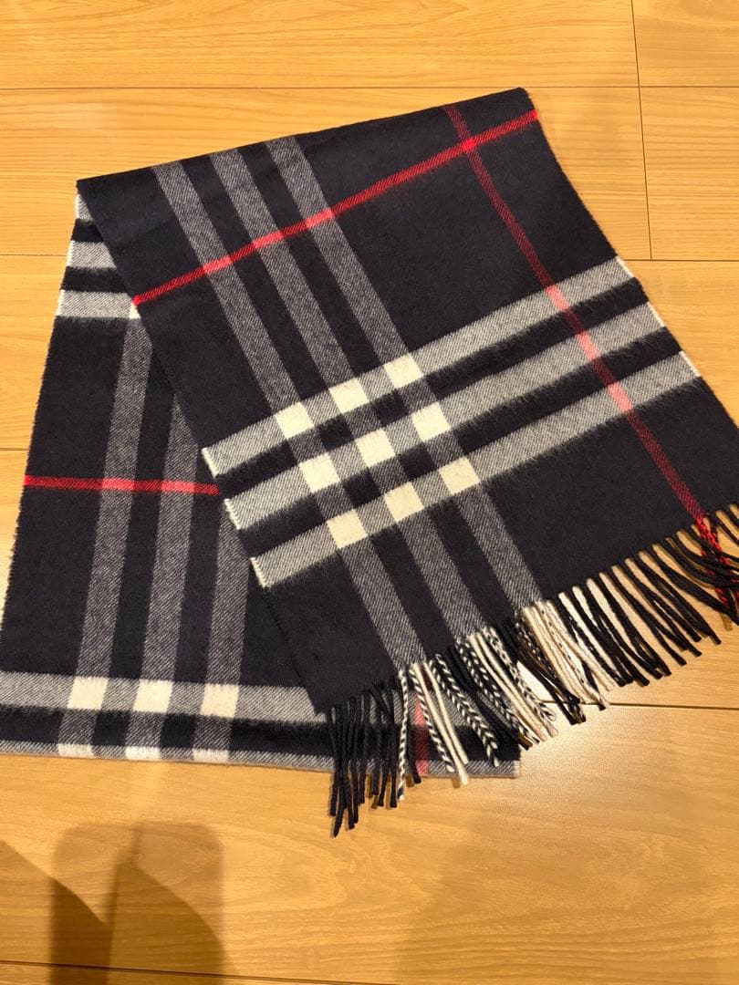 BURBERRY 【未使用に近い】チェック柄 カシミヤマフラー