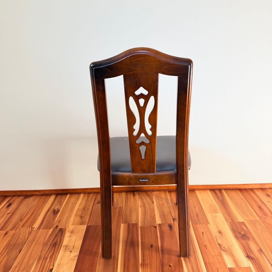 ①カリモク　ダイニングチェア　木製　karimoku 椅子　イス　コロニアル