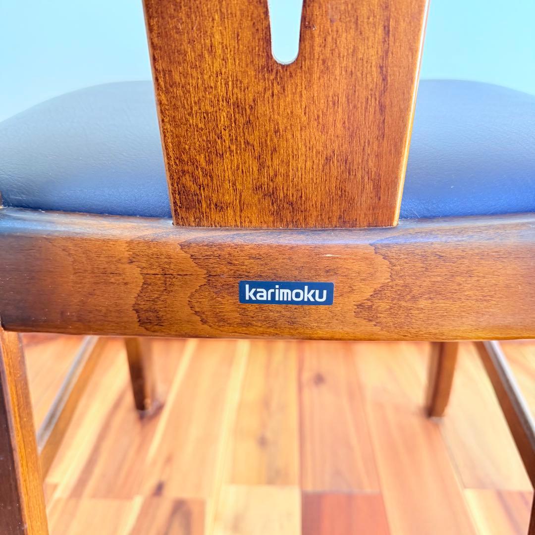 ①カリモク　ダイニングチェア　木製　karimoku 椅子　イス　コロニアル