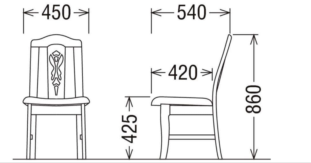 ①カリモク　ダイニングチェア　木製　karimoku 椅子　イス　コロニアル
