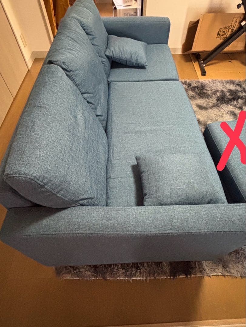 【5/25〆切】モダンデコ カウチソファ 3人掛け※オットマン別売り