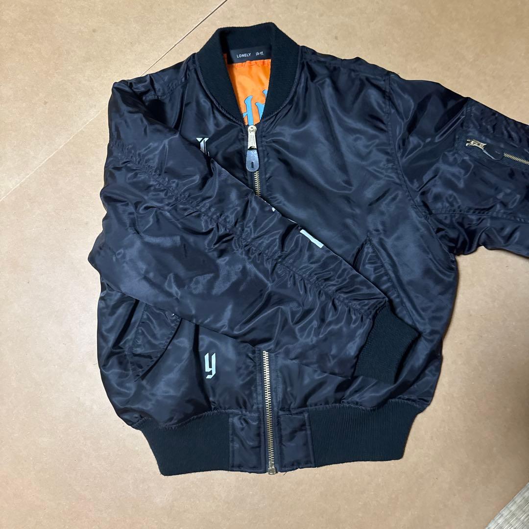 ち*め様 【激レア】 値下げ可Lonely論理 MA-1 フライトジャケット ブ