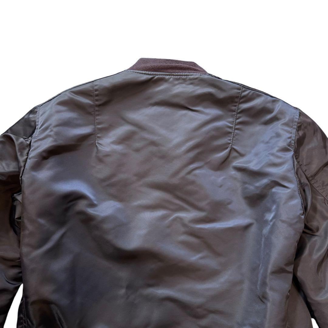 美品 90s USA製 ALPHA MA-1 グランドクルー ネイビー S