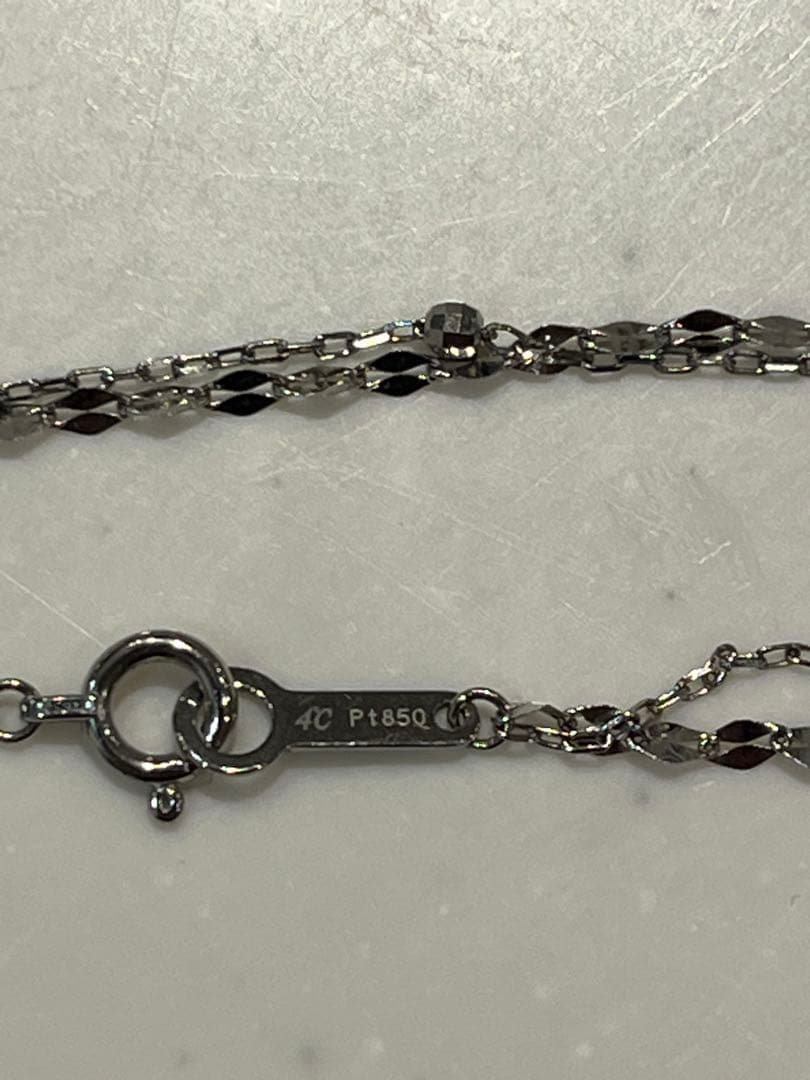 未使用・美品　4℃ Pt850 2連ブレスレット