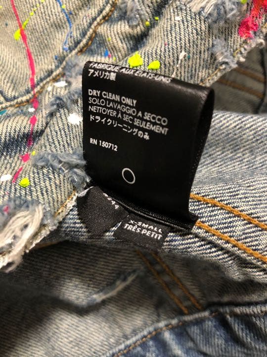 AMIRI GRAFFITI NEON TRUCKER デニムジャケット XS