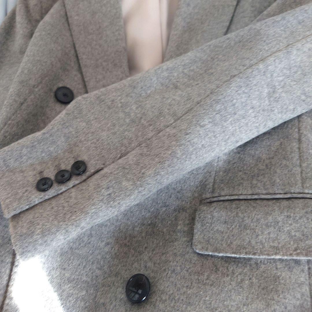 【美品】トゥモローランド★グレー ダブルブレスト ロングコート