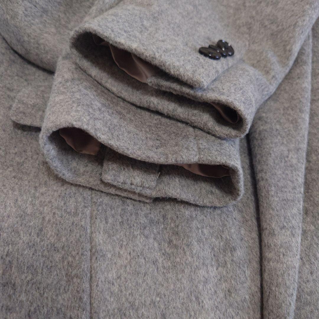 【美品】トゥモローランド★グレー ダブルブレスト ロングコート