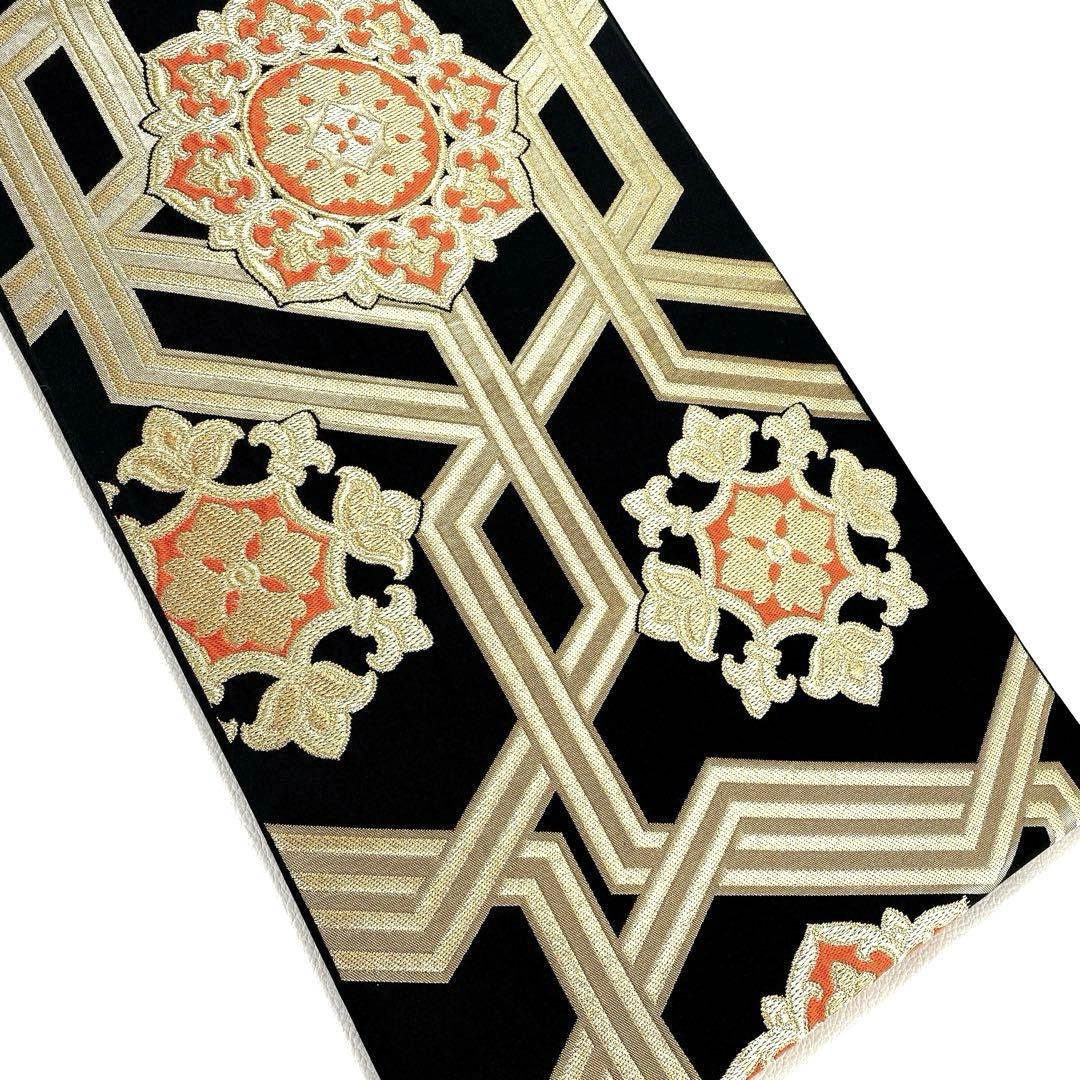 専用帯6175 ●川島織物謹製 高級 正絹 六通 袋帯 花文 華文