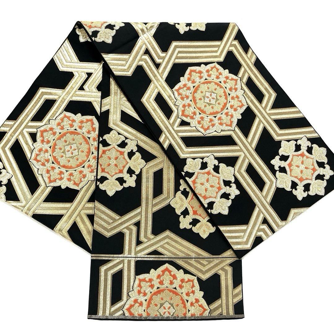 専用帯6175 ●川島織物謹製 高級 正絹 六通 袋帯 花文 華文