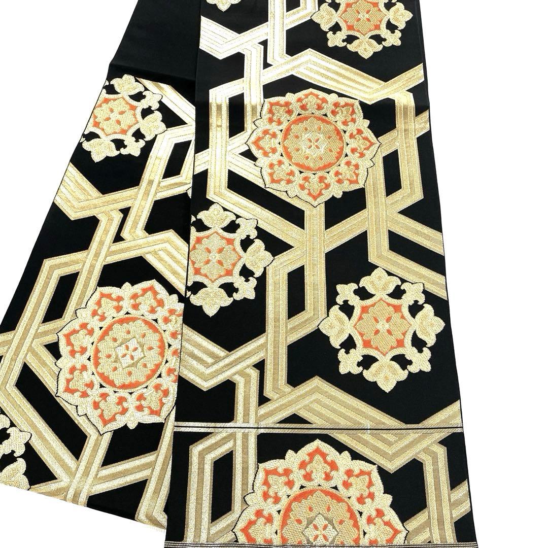 専用帯6175 ●川島織物謹製 高級 正絹 六通 袋帯 花文 華文