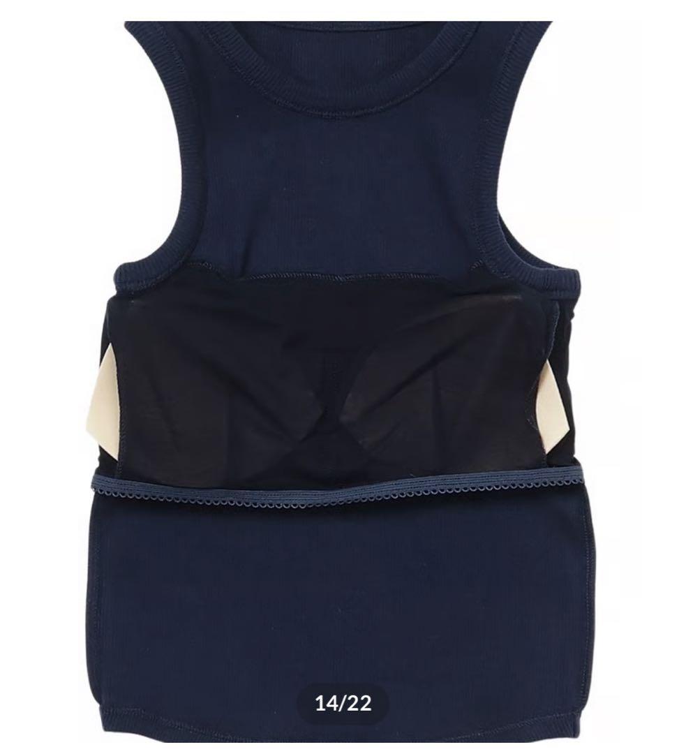 NKNIT rib mini tank top(navy、yellow)