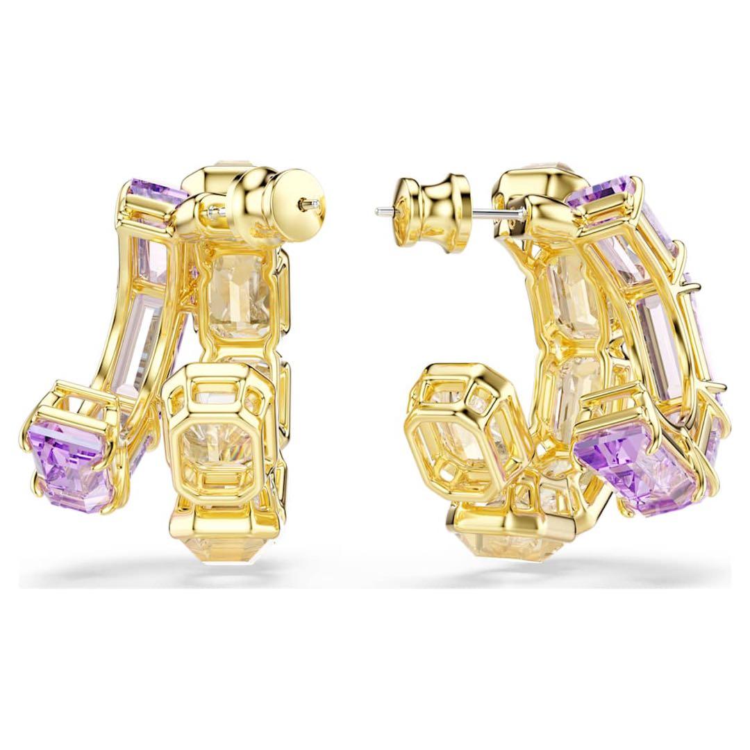 スワロフスキーMillenia フープピアス ミックスカット, マルチカラー