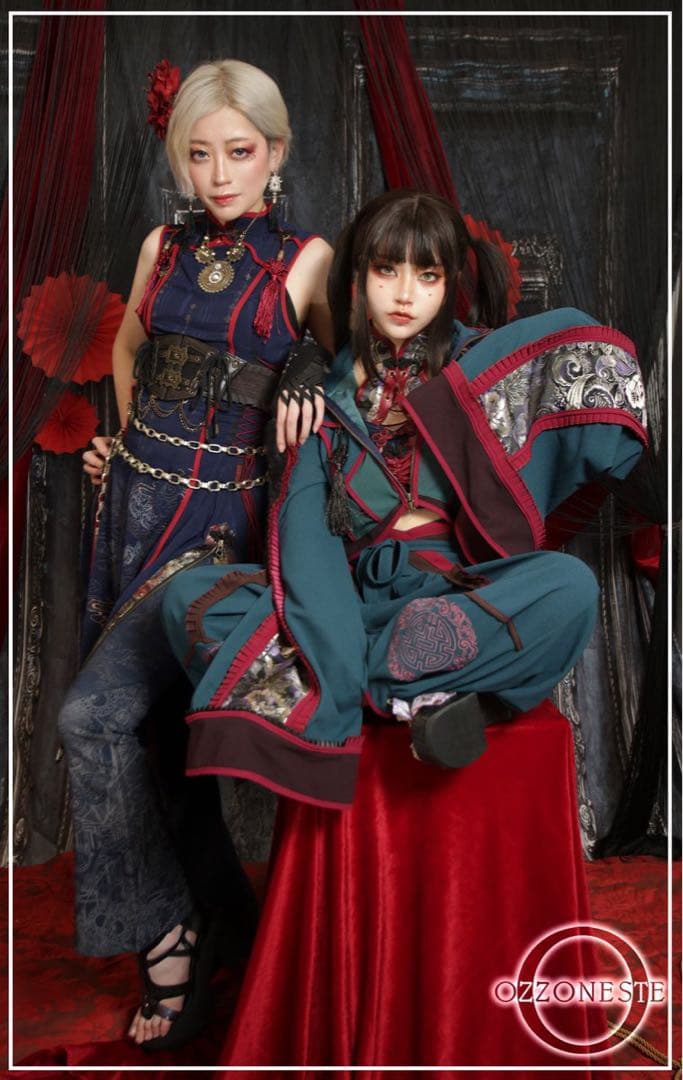 OZZONESTE 颯流歌月　洋袴　袴パンツ　チャイナパンツ