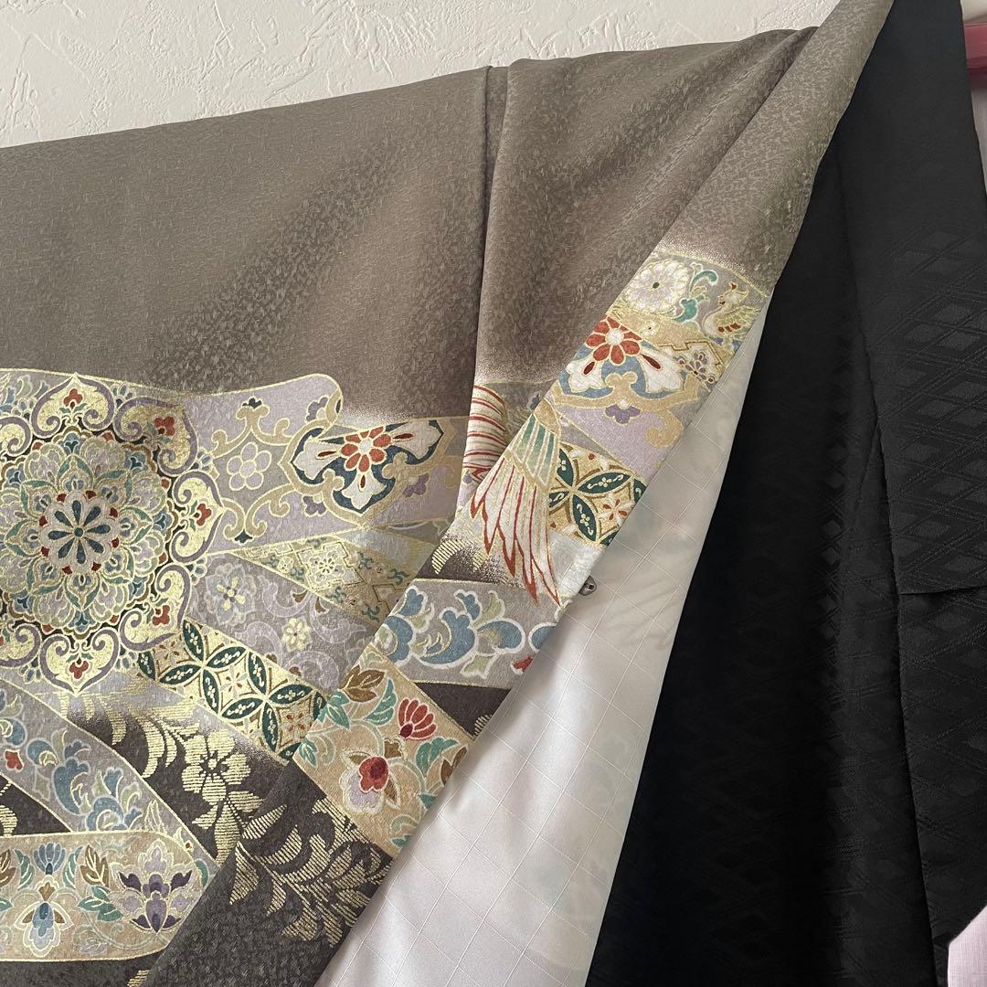 美品　七五三　5歳　羽織　袴セット　グレー色