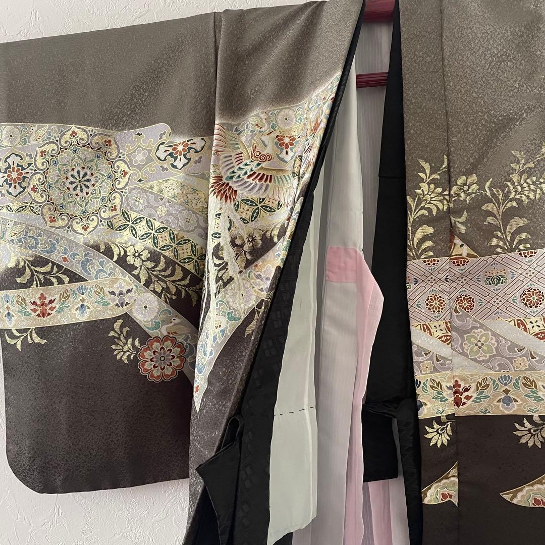 美品　七五三　5歳　羽織　袴セット　グレー色