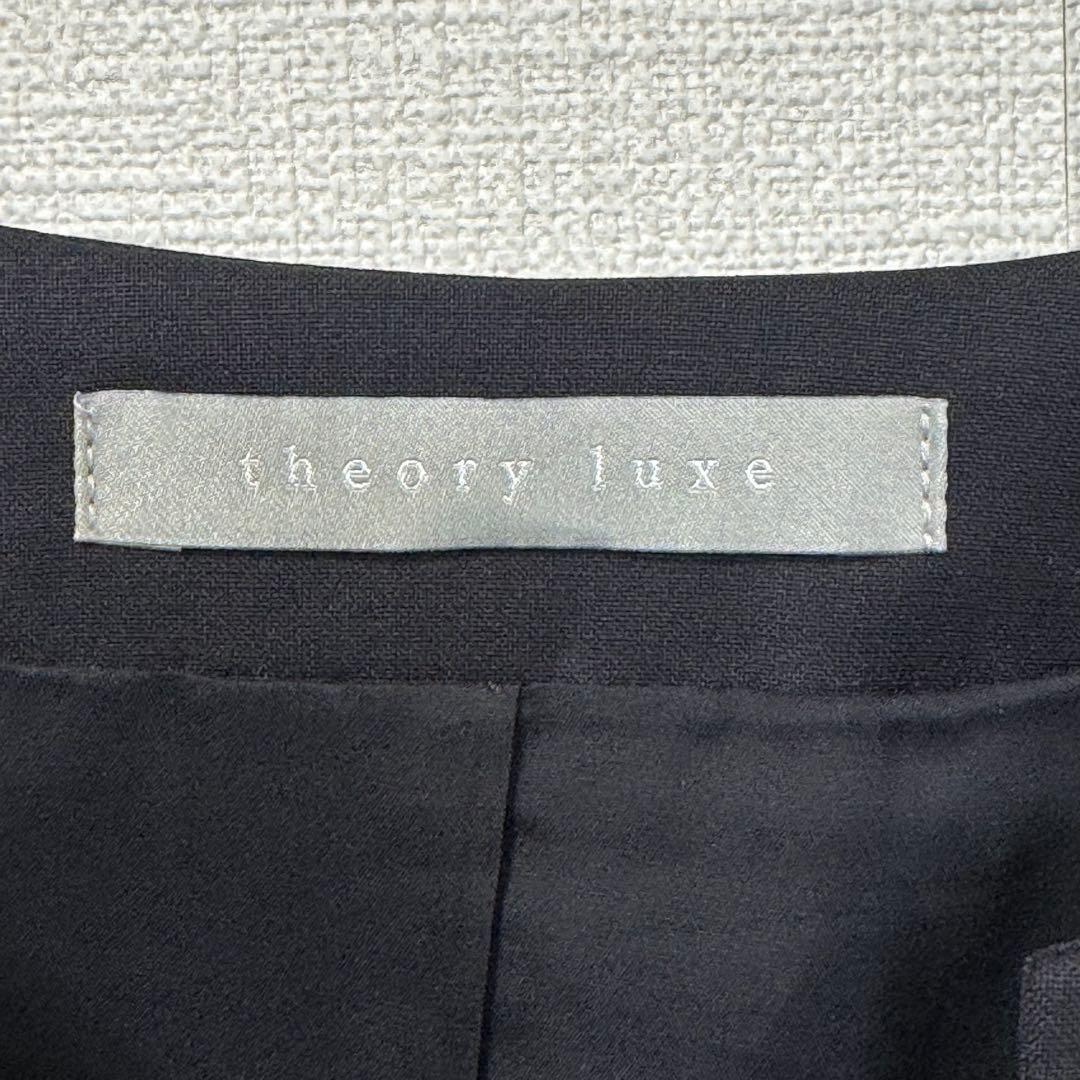 美品 セオリーリュクス Executive Nikkia ノーカラージャケット