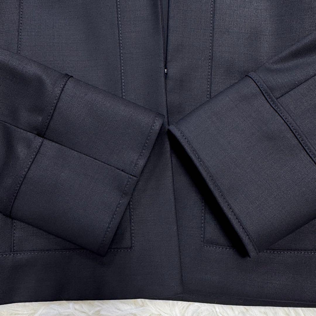 美品 セオリーリュクス Executive Nikkia ノーカラージャケット