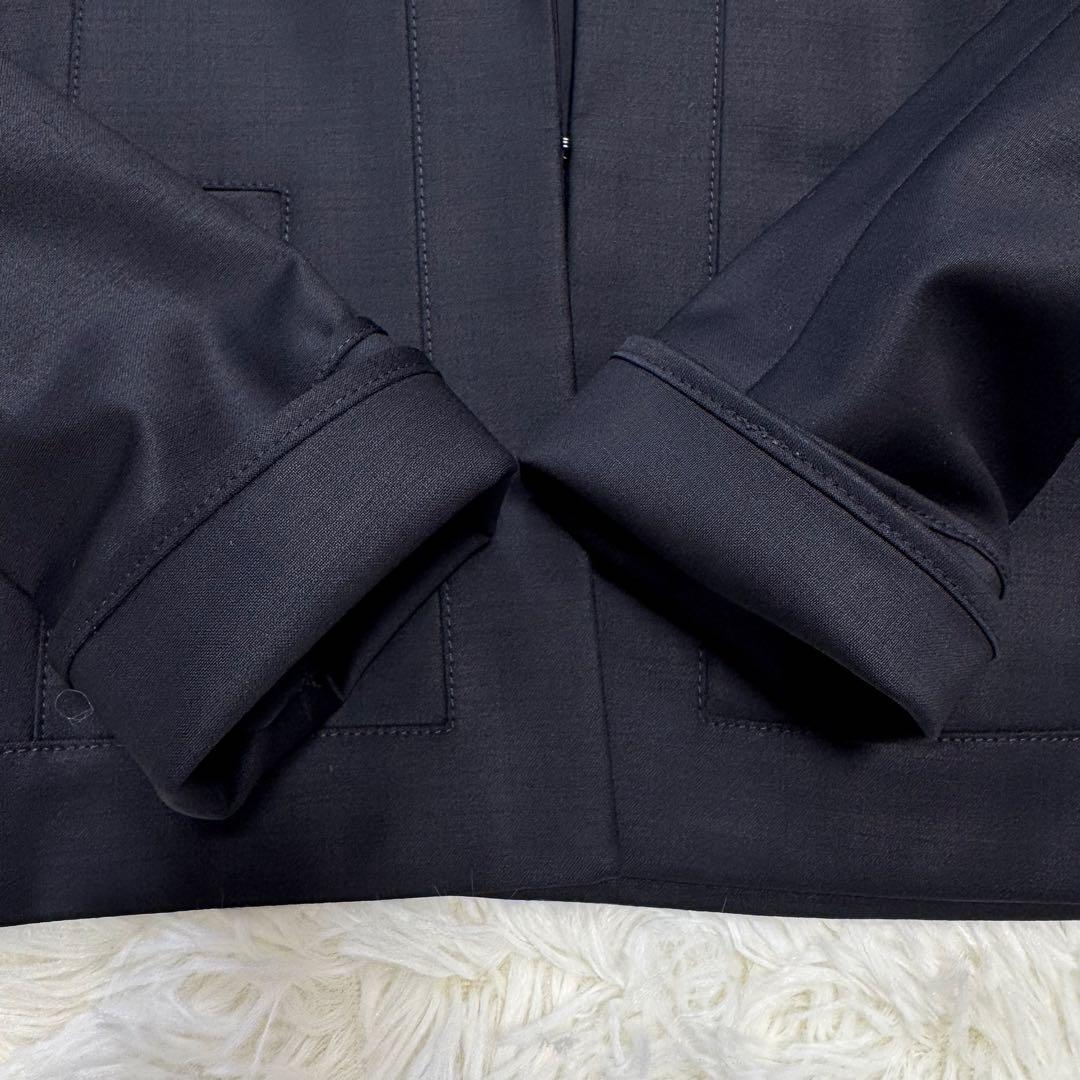 美品 セオリーリュクス Executive Nikkia ノーカラージャケット