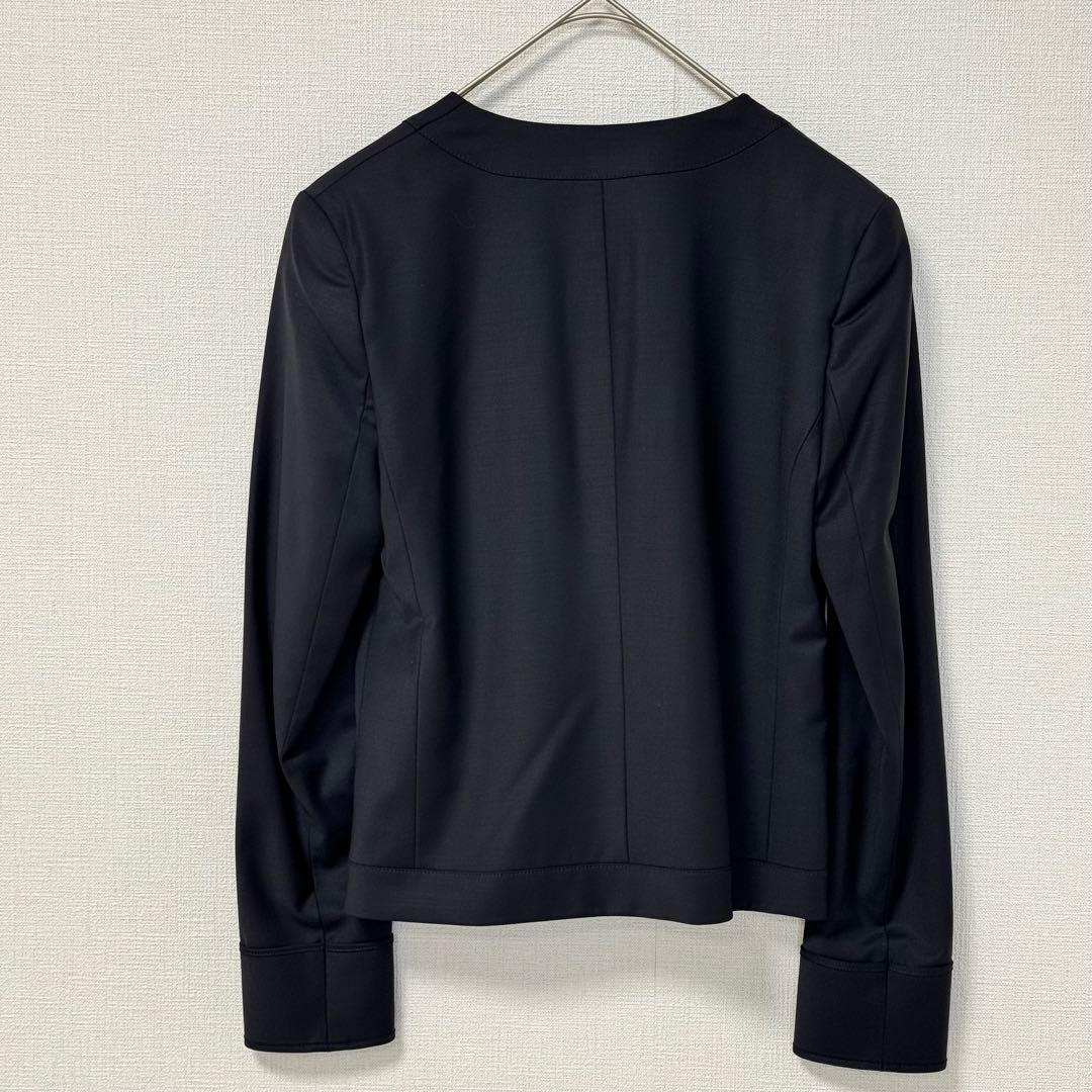 美品 セオリーリュクス Executive Nikkia ノーカラージャケット