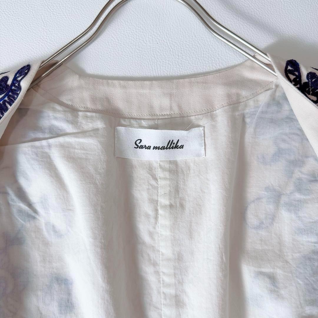 未使用級ꕥサラマリカ 24AW ジーナットコットンツイルエンブロイダリージレ