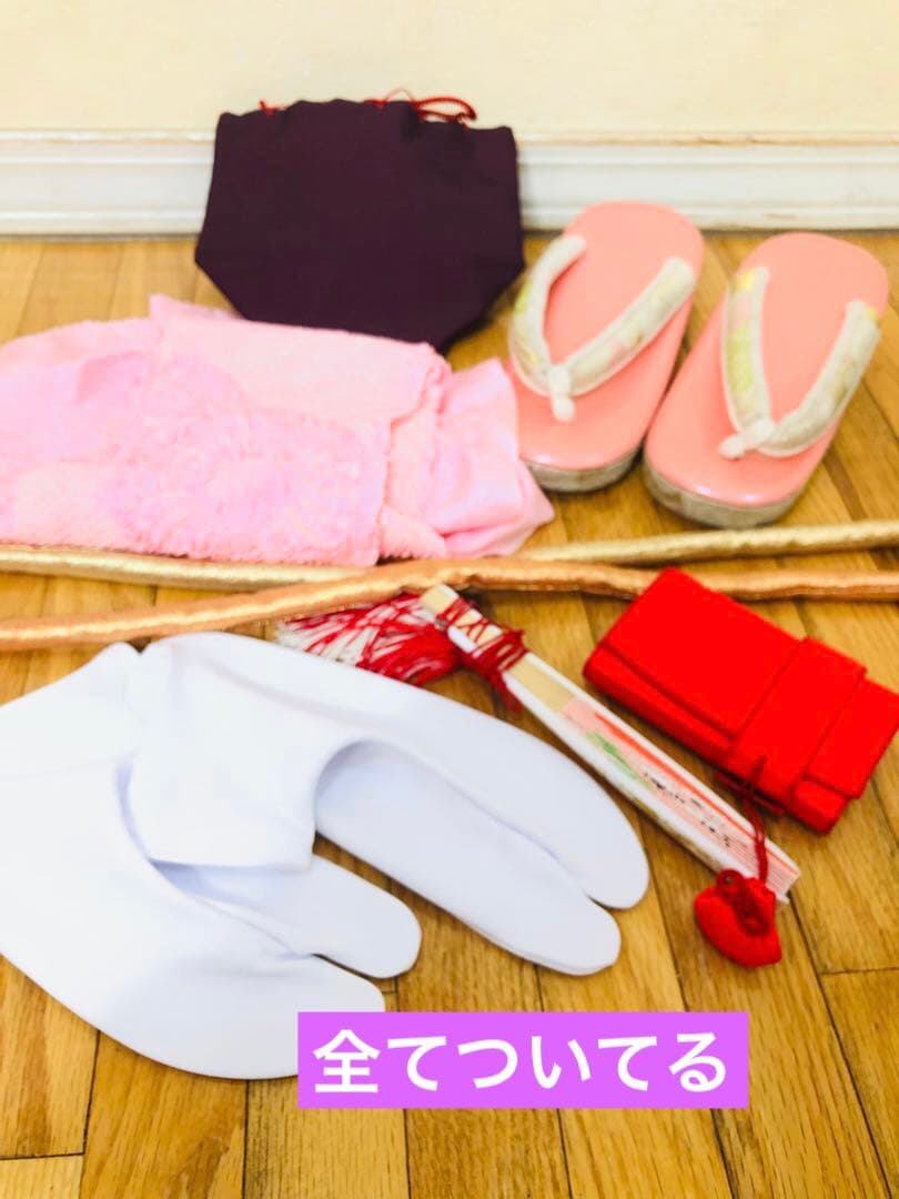 七五三七歳‼️完全フルセット‼️人気赤地に絞り柄豪華❤️か金彩金箔煌びやか際立つ