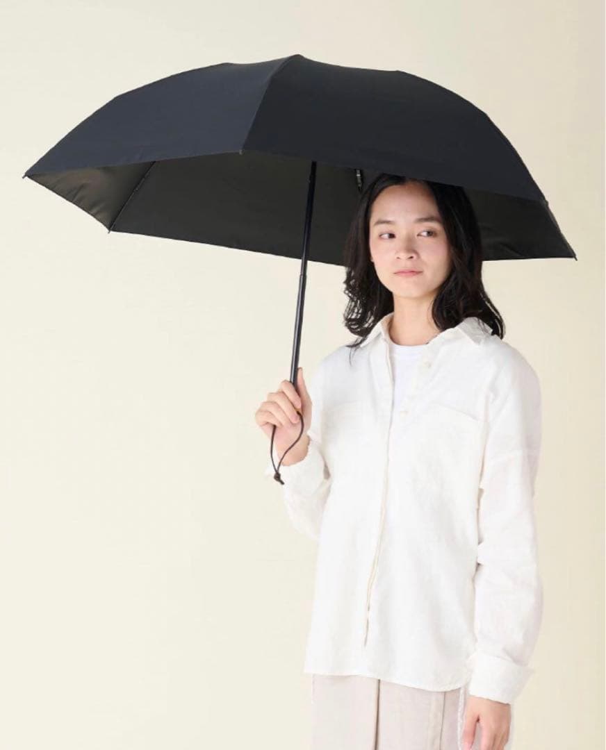サンバリア100 折りたたみ日傘３段折 / 無地 ブラック