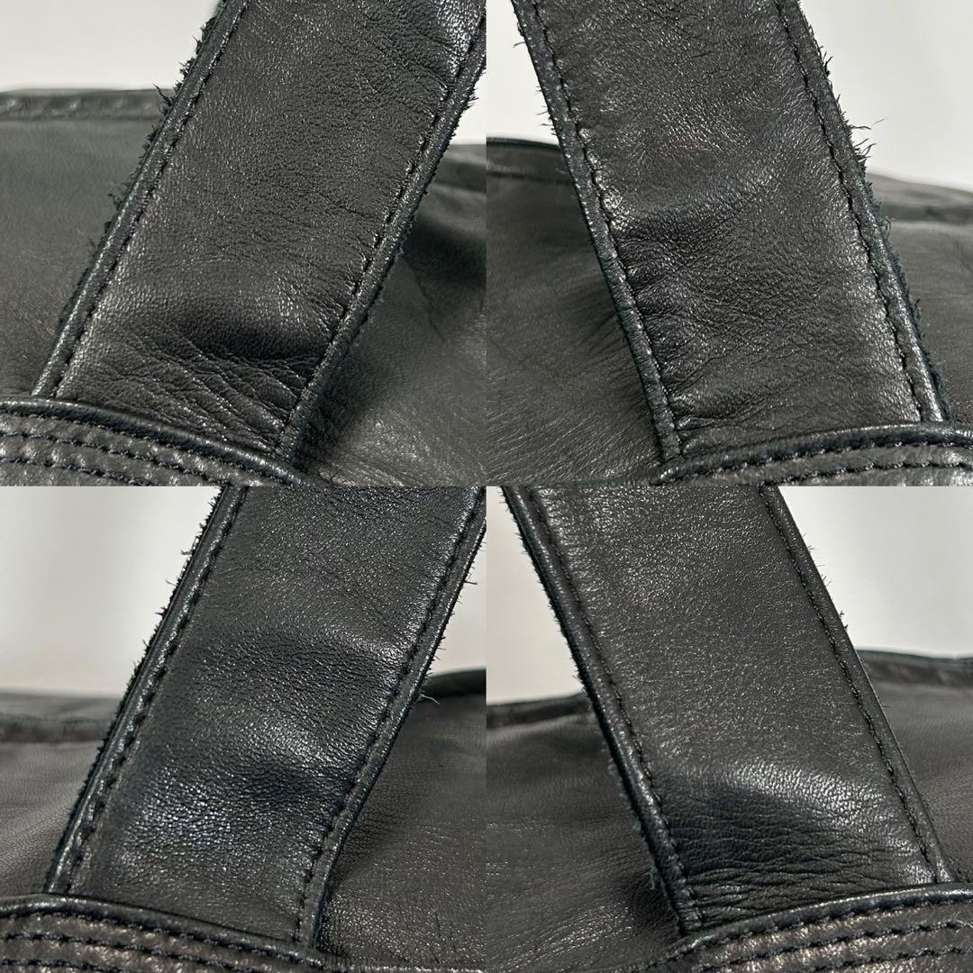 【極美品/ポーチ付】ポーター フランク 2way ボストンバッグ レザー 黒