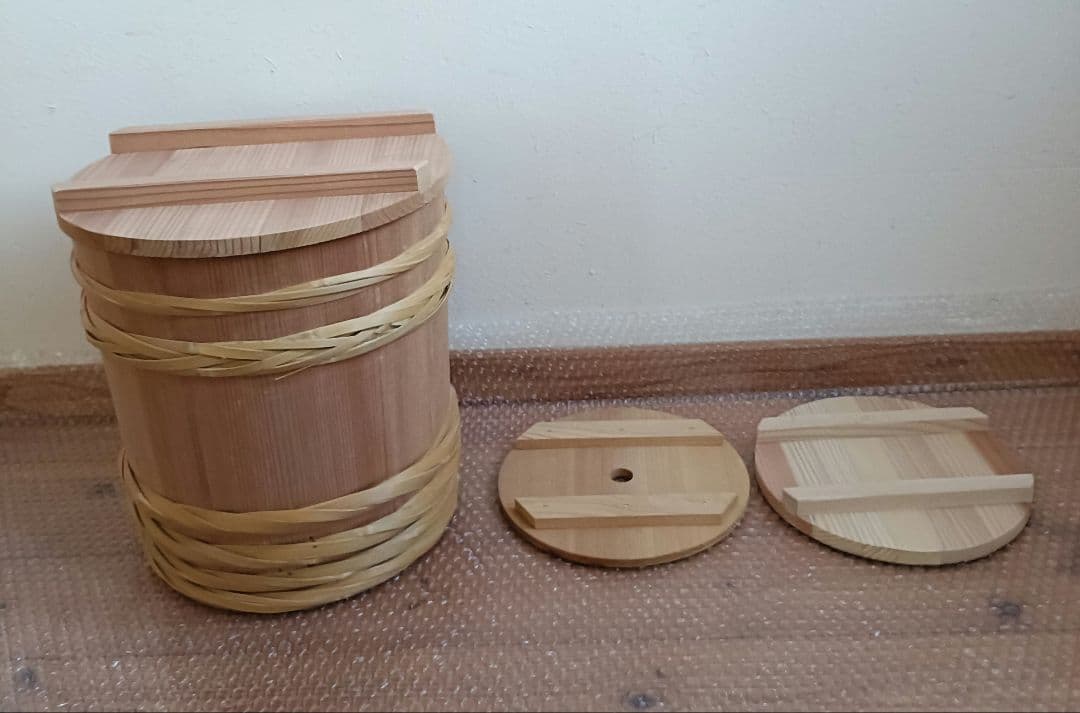藤井製桶所　味噌桶　10kg用　手作り　桶　味噌作り