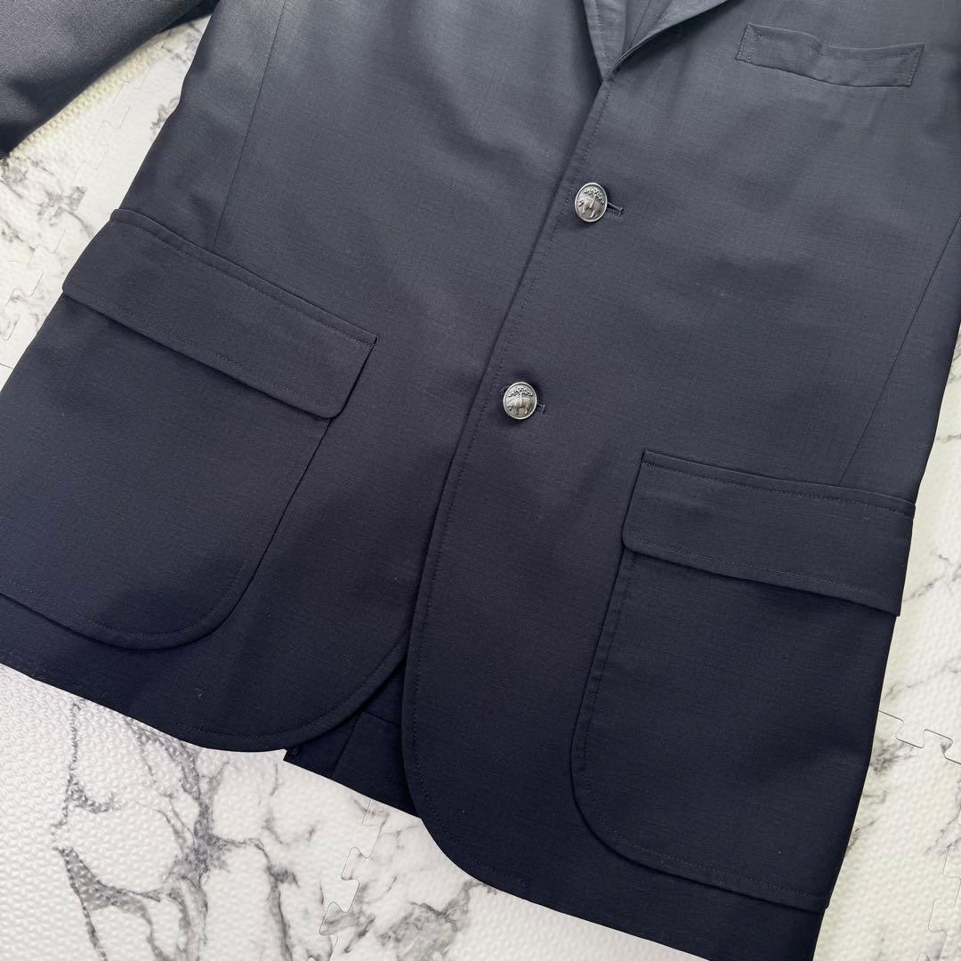 極美品◎ブルックスブラザーズ　テーラードジャケット　銀ボタン　紺ブレ　モヘヤ混