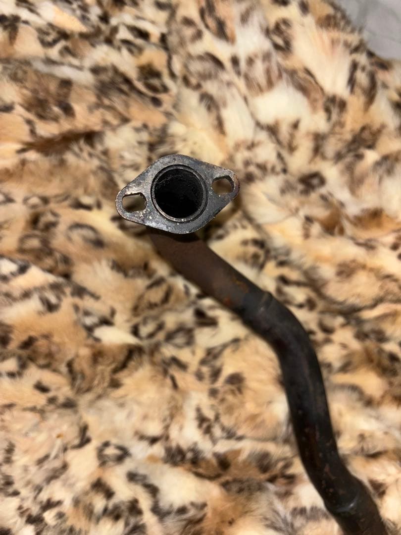 マフラー 排気管 中古 美品 積炭なし シルバー/ブラック 22mm