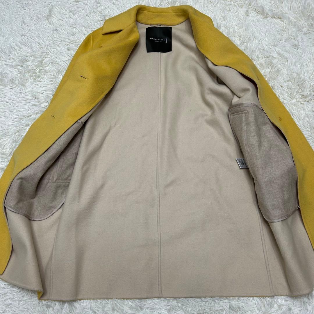 マッキントッシュロンドン ウール ダブルフェイス リバーコート マスタード