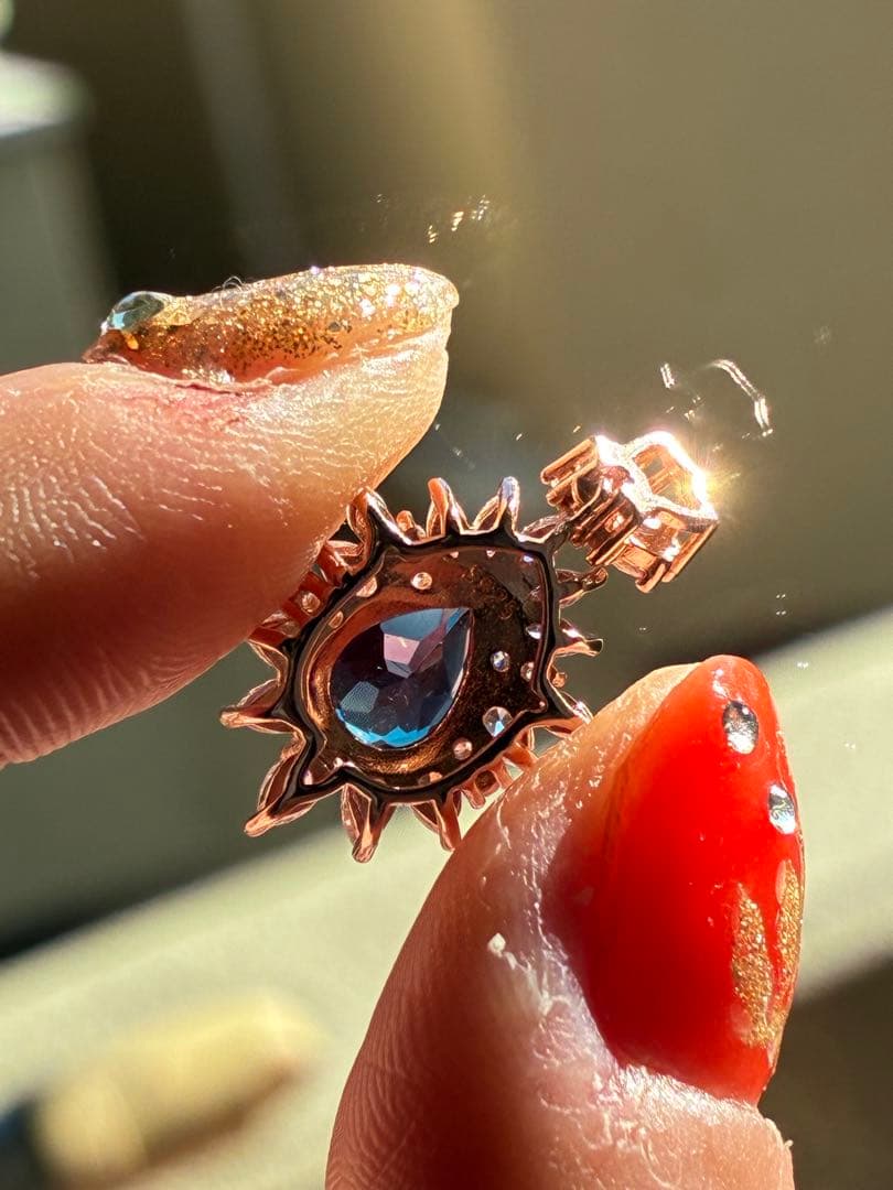 5A✨鮮やか＆艶＆照り＆クリア ブラジル産天然アレキサンドライト925トップ