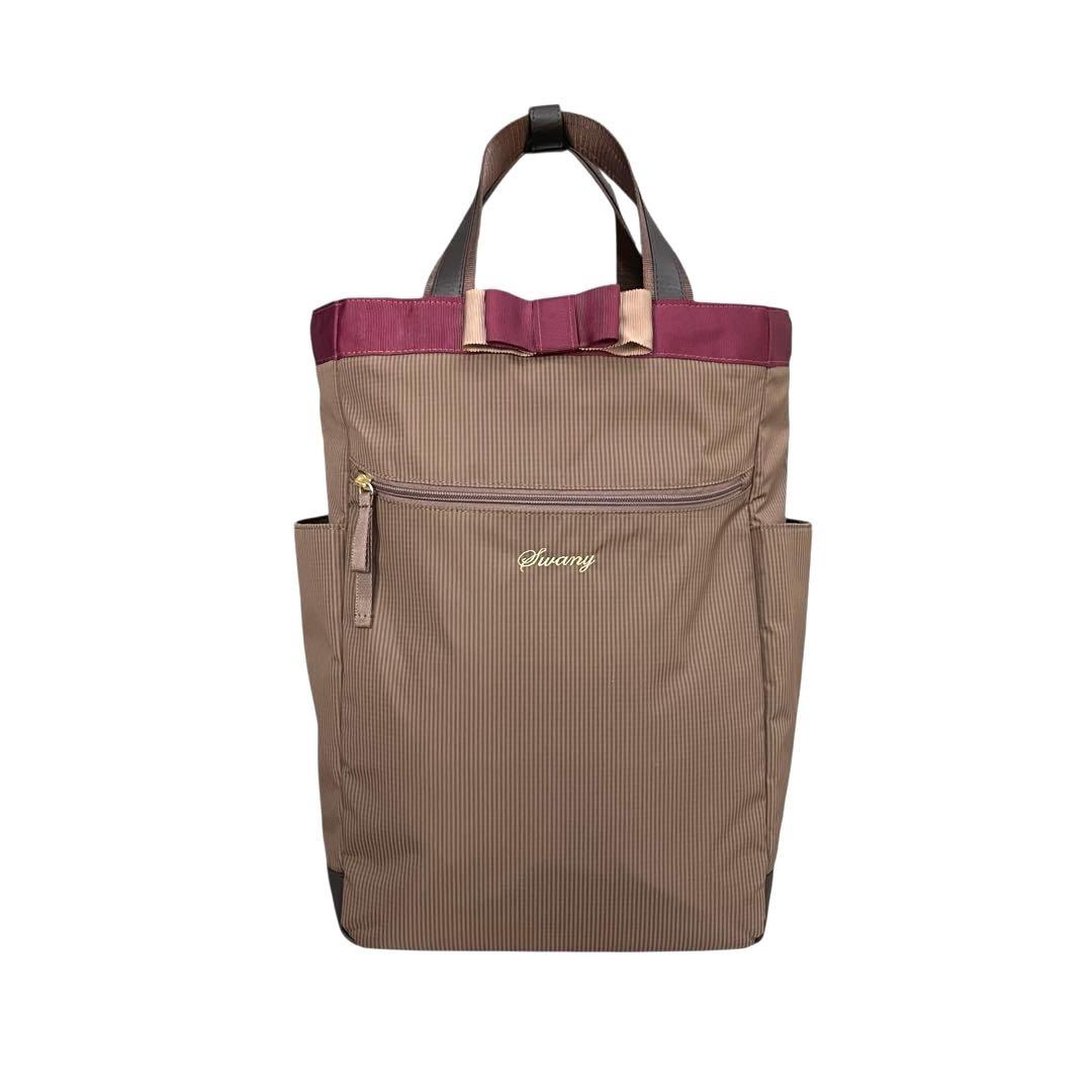 《超美品》スワニー ルバンドトート キャリーバッグ リボン ４輪ストッパー付き