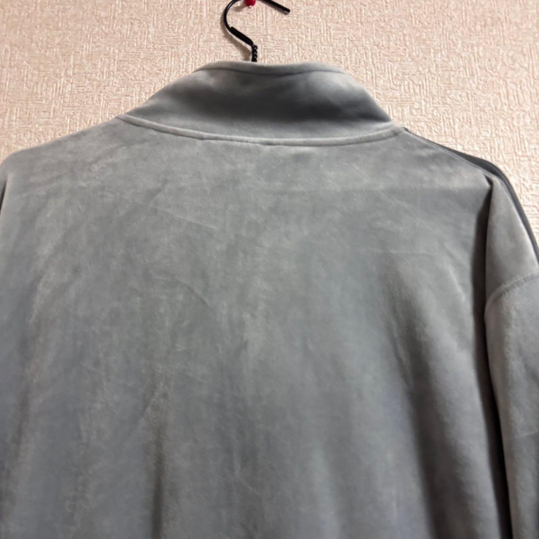 アディダス ベロア トラックジャケット L グレー