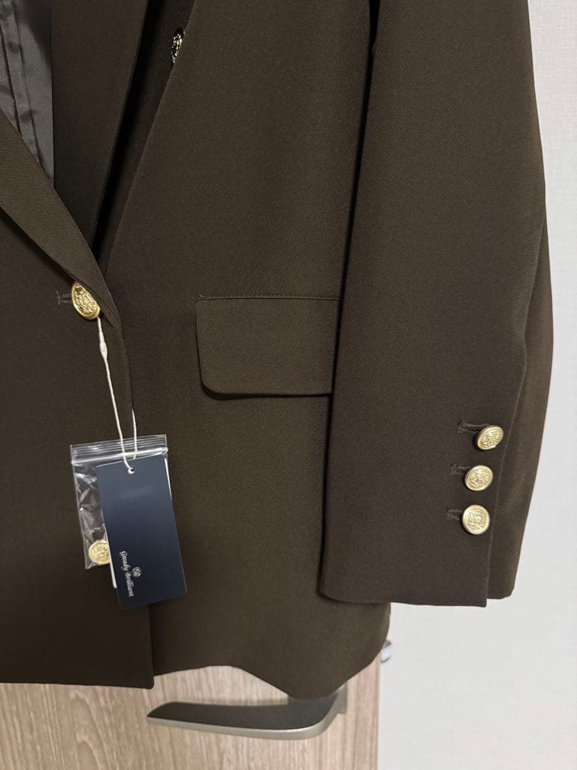 未使用タグ付　グレディブリリアン　ツイルテーラードダブルジャケット　フリーサイズ