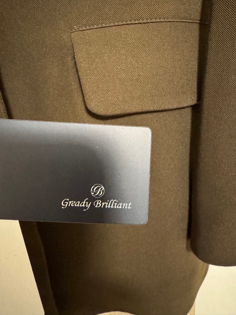 未使用タグ付　グレディブリリアン　ツイルテーラードダブルジャケット　フリーサイズ